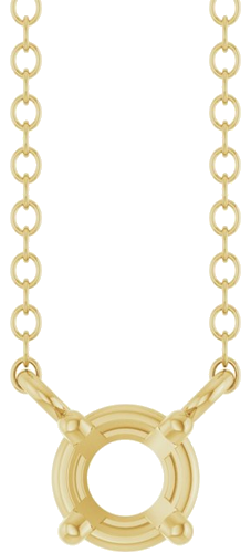 Pakabukas „Solitaire“ 14k yellow gold Round 4mm (1)