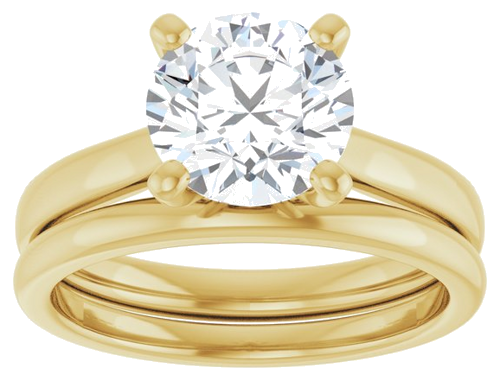Sužadėtuvių Žiedas 18k yellow gold Round 8mm (8)