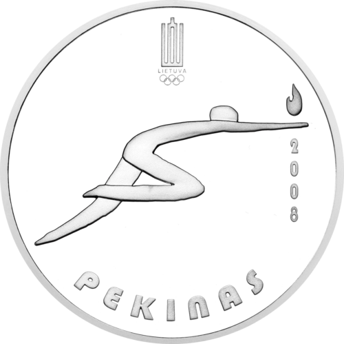 2007 Lithuania Pekin Olympics 50 litas silver coin PF 69 ULTRA CAMEO (3)