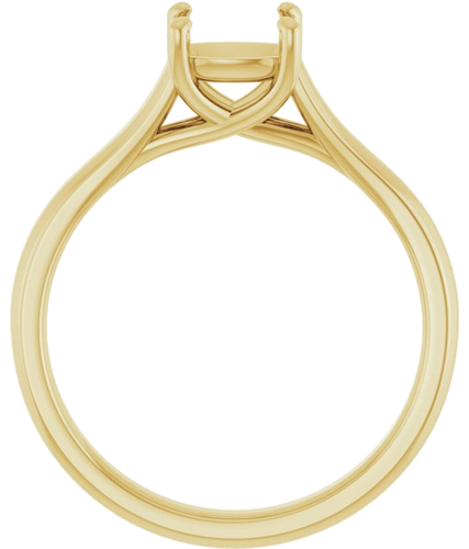 Sužadėtuvių Žiedas „Solitaire“ 10k yellow gold Cushion 6mm (2)