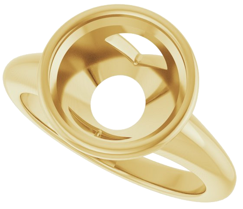 Sužadėtuvių Žiedas „Bezel-Set Solitaire“ 14k yellow gold Round 10mm (5)