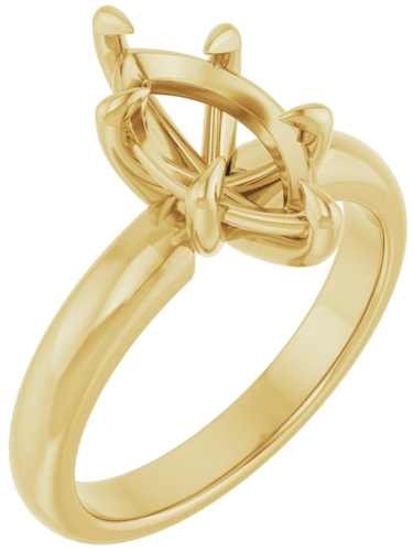 Sužadėtuvių Žiedas „Claw-Prong Solitaire“ 14k yellow gold Marquise 12mm x 6mm (1)