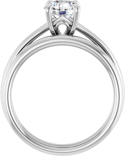 14K White 6.5 mm Round Solitaire Ring Mounting (7)