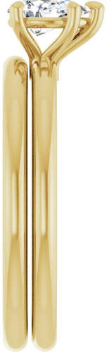 Sužadėtuvių Žiedas „Claw-Prong“ 14k yellow gold Pear 6mm x 4mm (9)