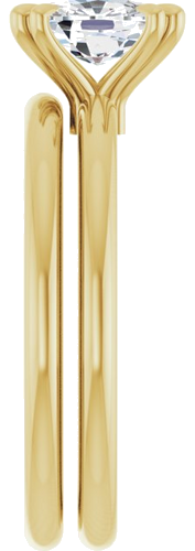 Sužadėtuvių Žiedas „Double Claw-Prong“ 14k yellow gold Elongated Cushion 7mm x 5mm (9)