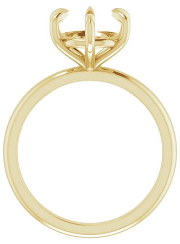 14K Yellow 9 mm Round Solitaire Engagement Ring Mounting (2)