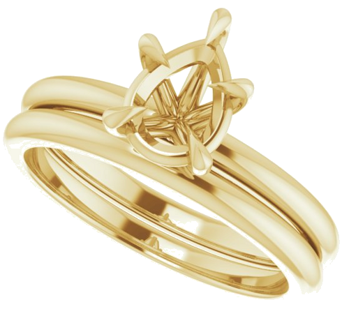 Sužadėtuvių Žiedas „Solitaire“ 585 Geltonojo Aukso Pear Shape 8mm x 6mm (10)