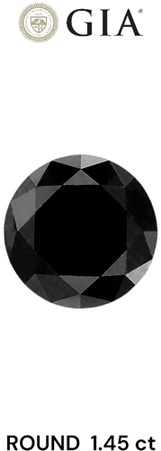 1.45 carat Fancy Black-VVS2 Excellent cut Natūralus Round Deimantas (1)