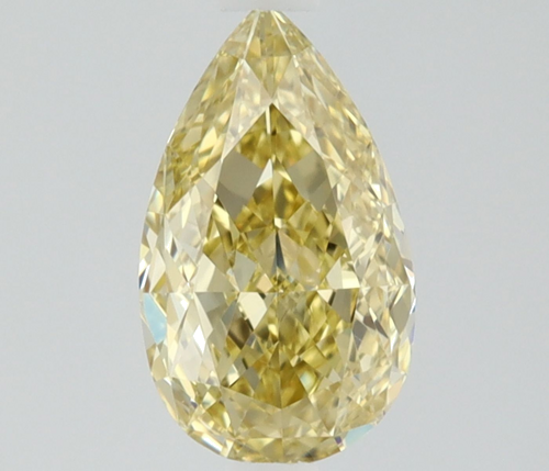 0.53 carat Fancy Yellow-VVS1 Natūralus Pear Deimantas (1)