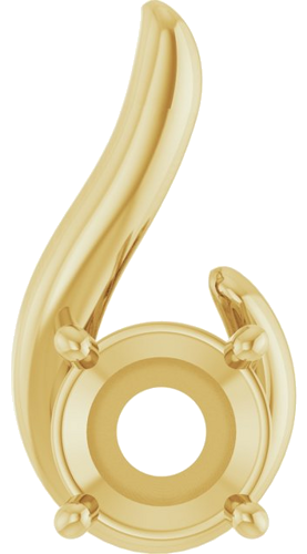Pakabukas „Freeform“ 14k yellow gold Round 8mm (1)