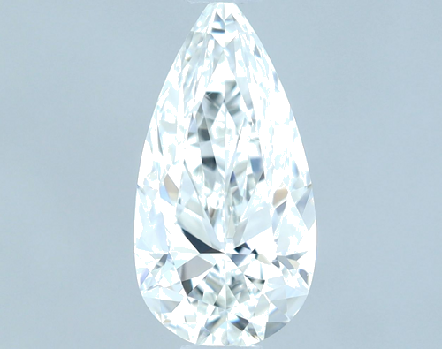 0.6 carat H-VS2 Natūralus Pear Deimantas (1)