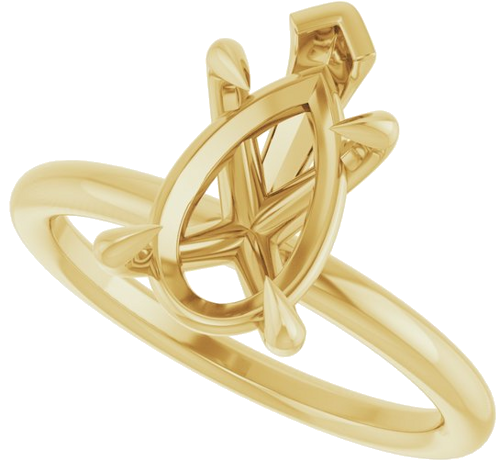 Sužadėtuvių Žiedas „Claw-Prong Solitaire“ 14k yellow gold Pear 12mm x 7.5mm (5)