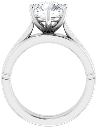 Sužadėtuvių Žiedas „Solitaire“ 14k white gold Round 8.2mm (7)