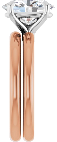 14K Rose White 10x8 mm Oval Solitaire Engagement Ring Mounting (9)