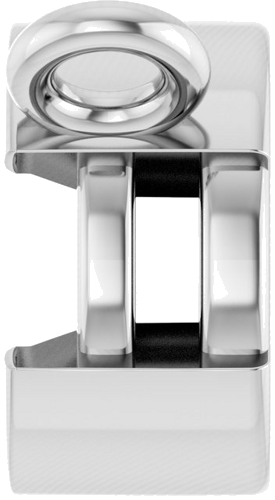 Pakabukas „Half-Bezel Solitaire“ 14k white gold Round 5mm (3)