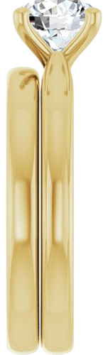 Sužadėtuvių Žiedas 14k yellow gold Round 6.5mm (9)