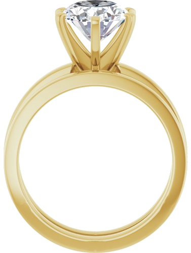 Sužadėtuvių Žiedas „Solitaire“ 585 Geltonojo Aukso Oval 10mm x 8mm (7)