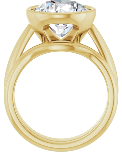 Sužadėtuvių Žiedas „Bezel-Set Solitaire“ 14k yellow gold Round 11mm (7)