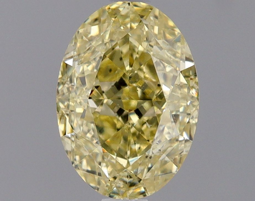 1.02 carat Fancy Light Yellow-SI2 Natūralus Oval Deimantas (1)