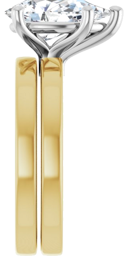 Sužadėtuvių Žiedas „Solitaire“ 14k yellow/white gold Pear 11.5mm x 7mm (9)