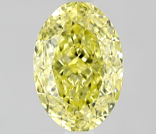 0.76 carat Fancy Intense Yellow-VS2 Natūralus Oval Deimantas (1)