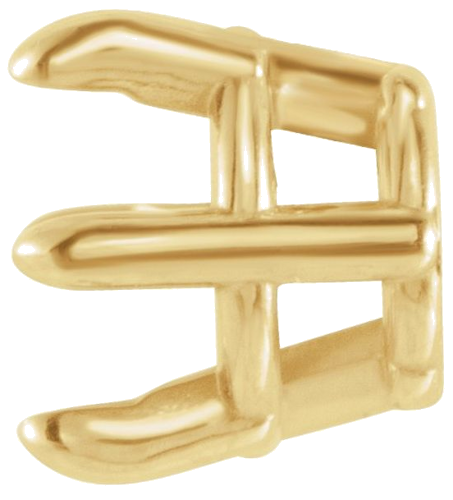 14K Yellow 5 mm Round Slide Pendant Mounting (2)