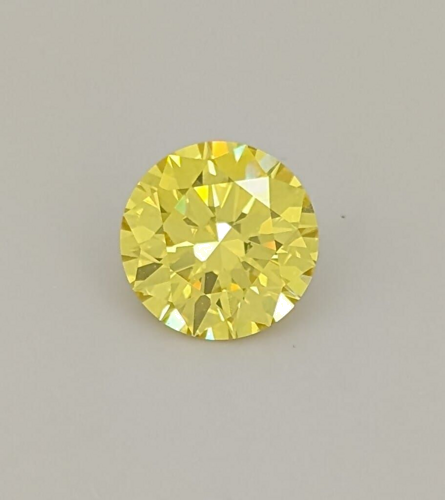 2.15 carat Fancy Intense Yellow-VVS1 Excellent cut Natūralus Round Deimantas (1)
