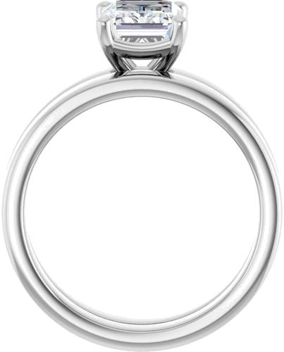 Sužadėtuvių Žiedas „Solitaire“ 14k white gold Emerald 8mm x 6mm (7)