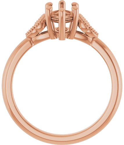 10K Rose 10x5 mm Marquise Solitaire Engagement Ring Mounting (2)