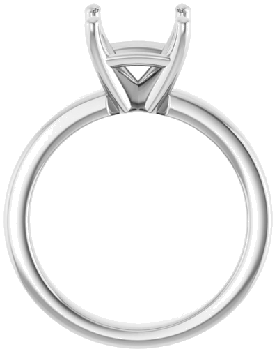 Sužadėtuvių Žiedas 10k white gold Asscher 8mm (2)