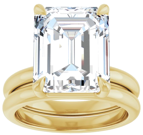 Sužadėtuvių Žiedas „Claw-Prong“ 14k yellow gold Emerald 12mm x 10mm (8)