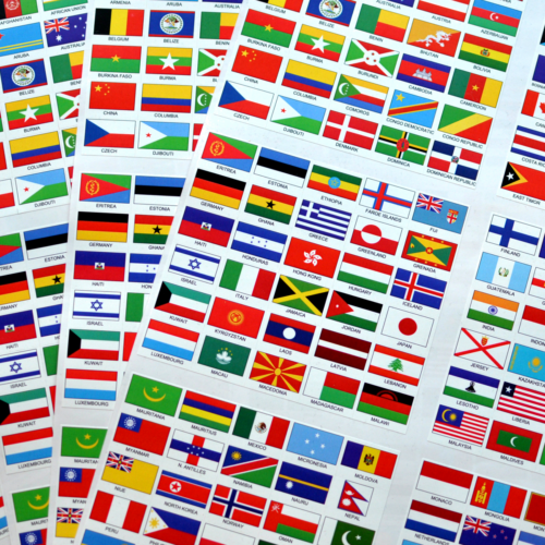 World countries Flags stickers (2)