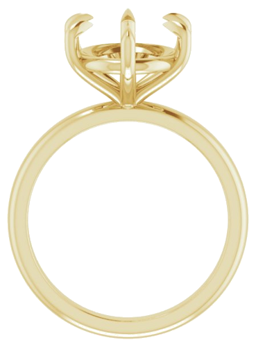 Sužadėtuvių Žiedas „Claw-Prong“ 10k yellow gold Oval 12mm x 10mm (2)