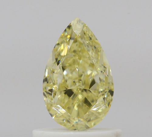 0.87 carat Fancy Yellow-IF Natūralus Pear Deimantas (1)