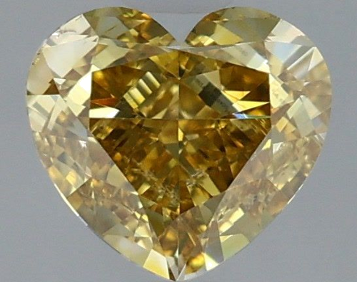 1.18 carat Fancy Deep Yellow Brown-SI1 Natūralus Heart Deimantas (1)