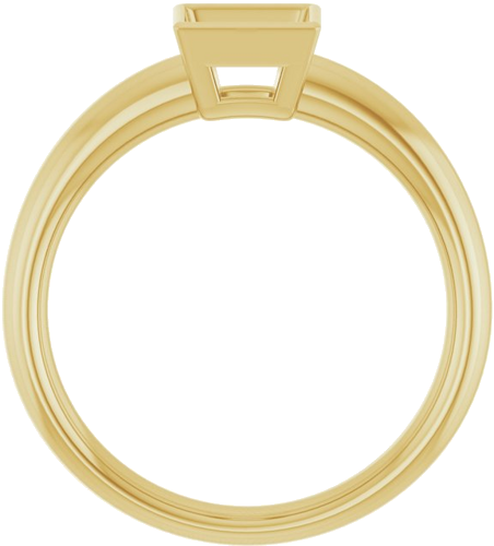 Sužadėtuvių Žiedas „Bezel-Set Solitaire“ 14k yellow gold Square 5mm (2)