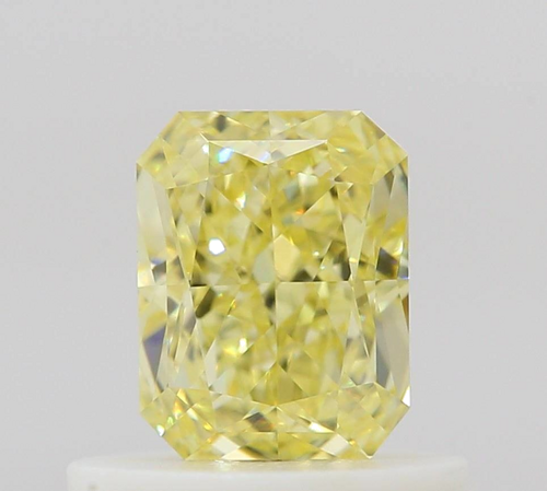 0.58 carat Fancy Intense Yellow-VVS2 Natūralus Radiant Deimantas (1)
