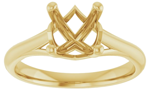 Sužadėtuvių Žiedas „Solitaire“ 14k yellow gold Cushion 7mm (3)