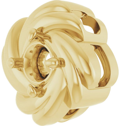Pakabukas „Knot“ 14k yellow gold Round 3.5mm (2)