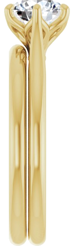 Sužadėtuvių Žiedas „Solitaire“ 417 Geltonojo Aukso Round 6.5mm (9)