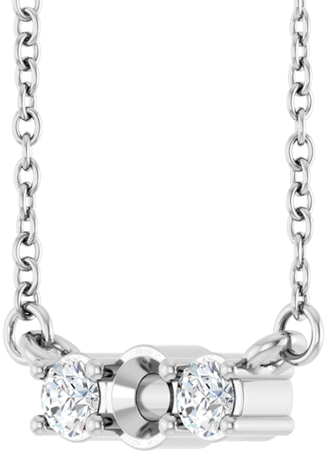 Pakabukas „Three-Stone“ 14k white gold Round 3mm (2)