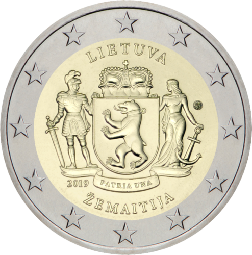 2019 Литва Жемайтия монета 2 евро BU в карточке (2)