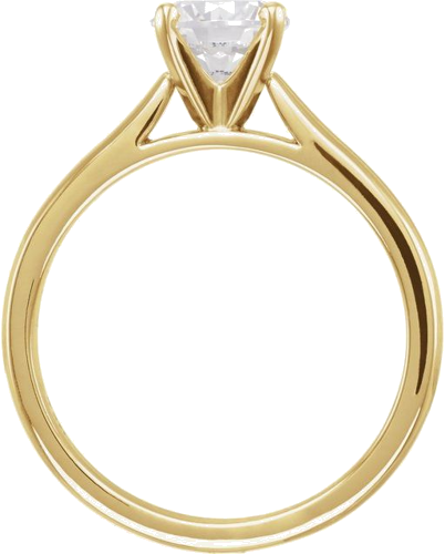 Sužadėtuvių Žiedas „Solitaire“ 14k yellow gold Round 6.5mm (4)