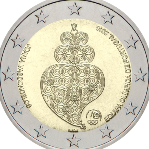 2016 Portugalija Olimpinė komanda 2 eurų moneta (2)