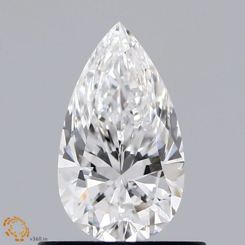 0.63 carat E-VVS2 Natūralus Pear Deimantas (1)