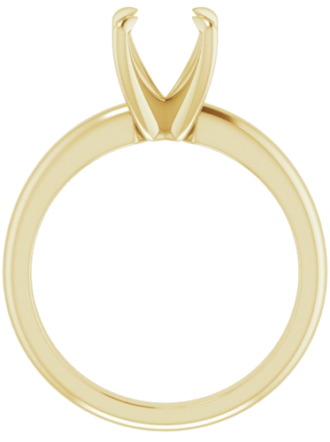 14K Yellow 7.4 mm Round Solitaire Engagement Ring Mounting (2)