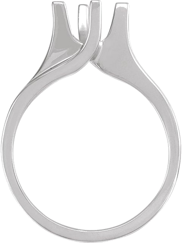 Sužadėtuvių Žiedas „Solitaire“ 14k white gold Round 4.4mm (2)