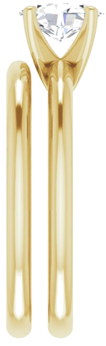 Sužadėtuvių Žiedas „Solitaire“ 585 Geltonojo Aukso Oval 7mm x 5mm (9)