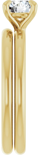 Sužadėtuvių Žiedas „Solitaire“ 10k yellow gold Round 5.8mm (9)