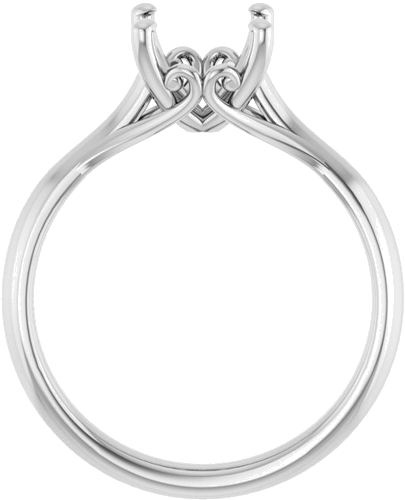 Sužadėtuvių Žiedas „Solitaire“ 14k white gold Round 8mm (2)